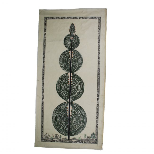 Saura Tussar Tree Multicolor Painting (18*40 Inch)