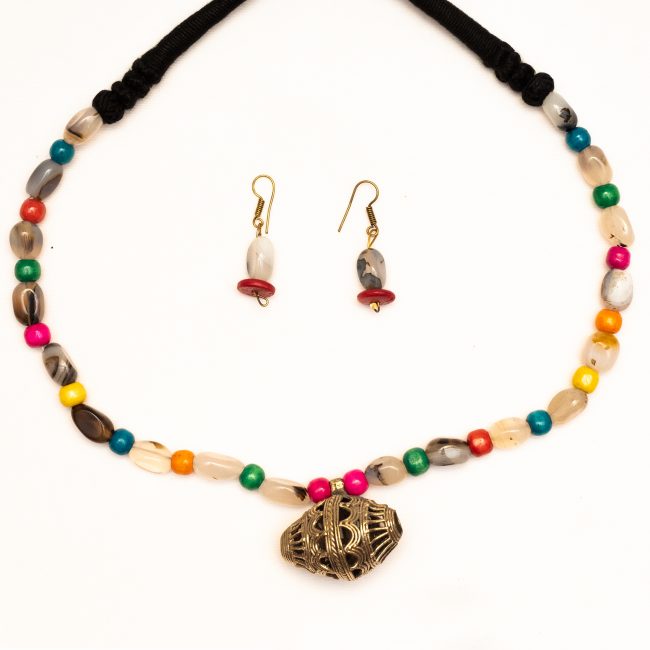 Handcrafted Necklace With Earings