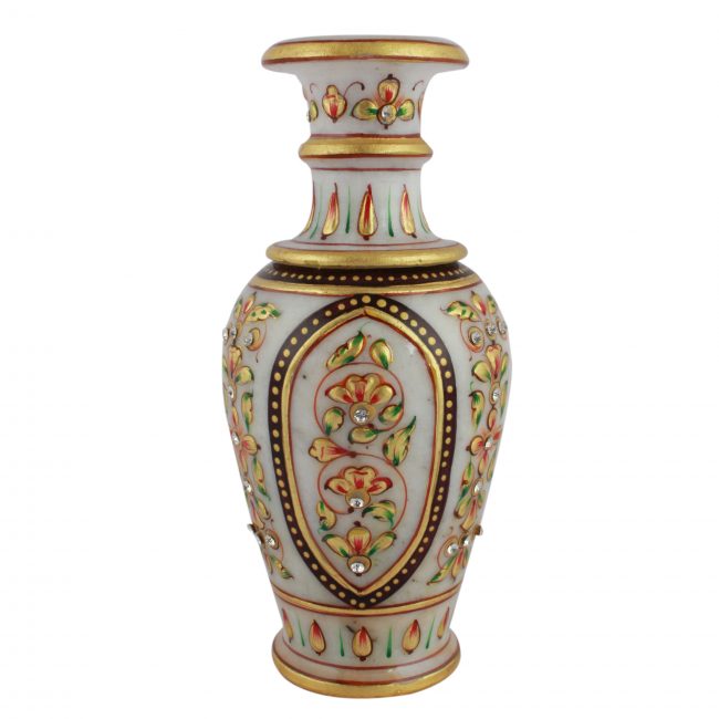 Meenakari Marble Flower Vase Small D6