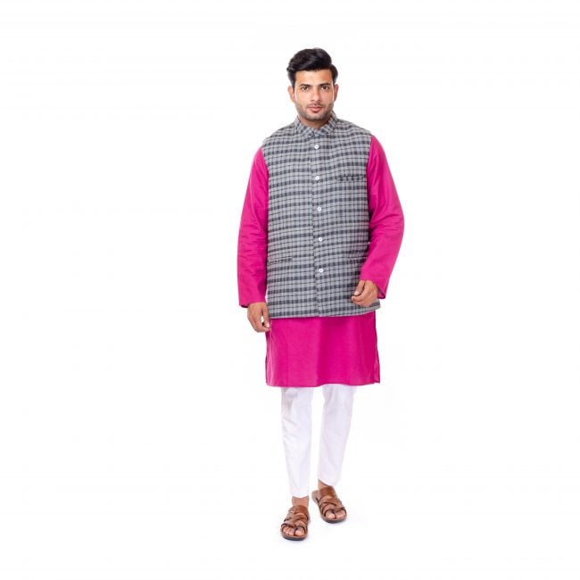 Handwoven Grey Waist Coat
