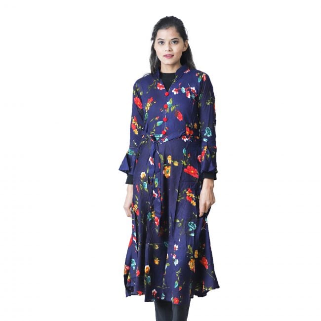Printed Blue Frock