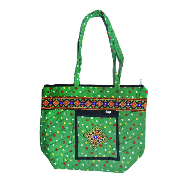 Cotton and Sponge Green Purse