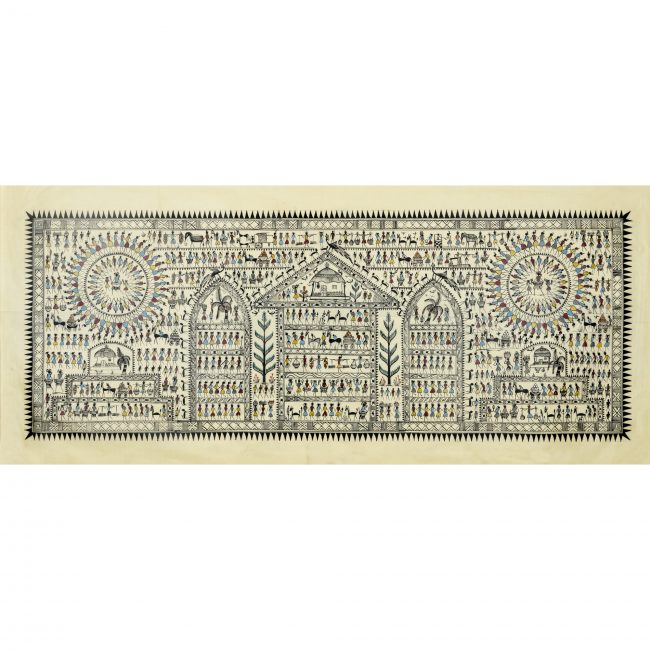 Authentic Handmade Multicolor Saura Tree Painting