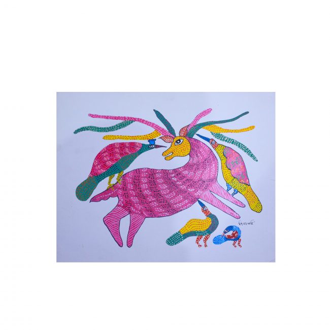 Handmade Multicolor Gond Paper Painting