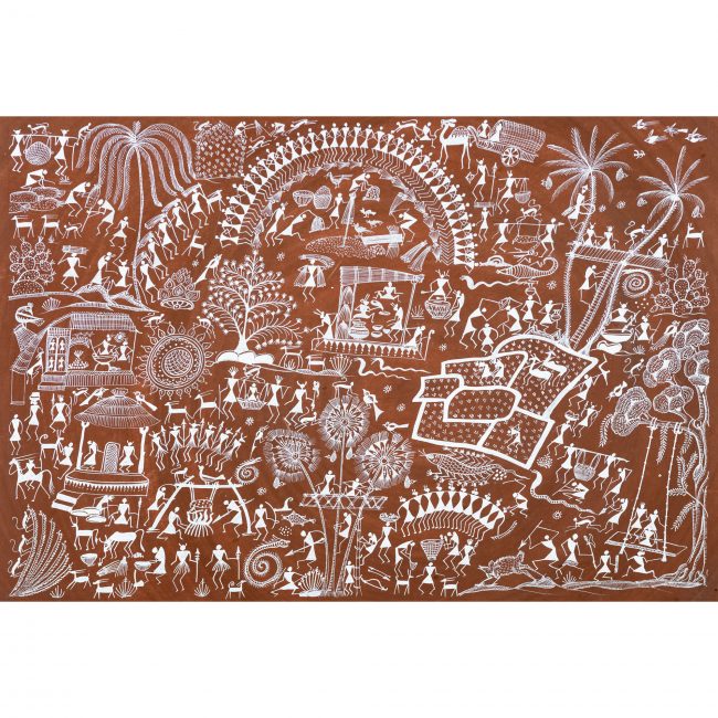 Handmade Multicolor Warli Painting