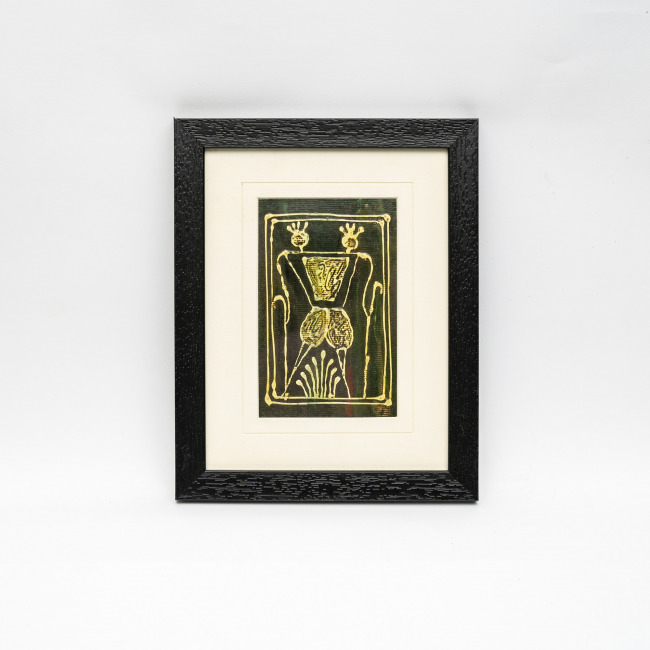 Handmade Multicolor Framed Saura Painting