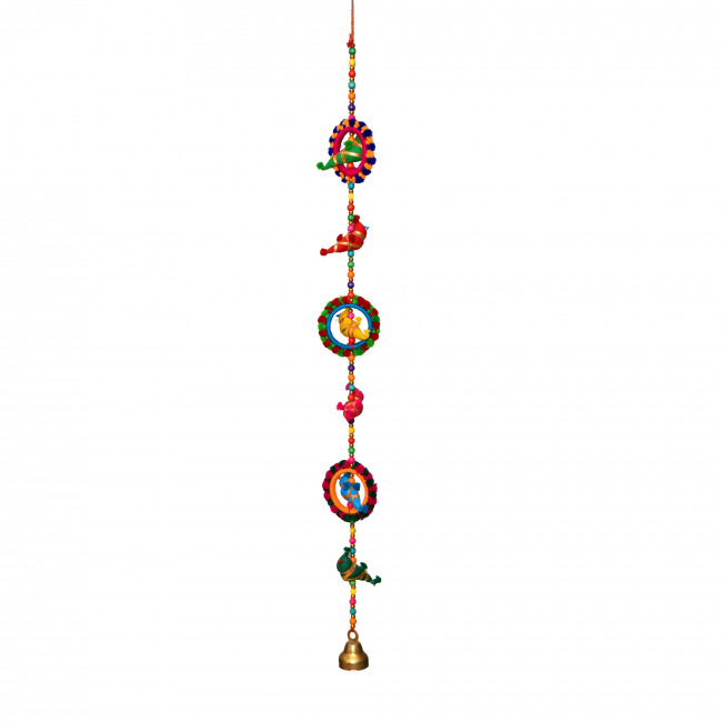 Handcrafted Hanging with Six Parrots and Three Bangles (PVTG)
