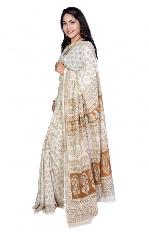 TRIBES INDIA HANDWOVEN COTTON SAREE