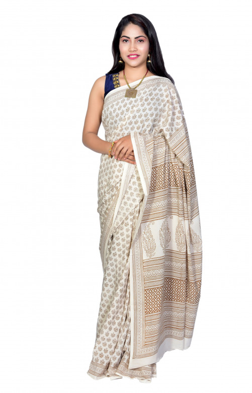 TRIBES INDIA HANDWOVEN COTTON SAREE