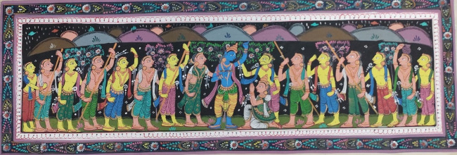 Handmade Multicolor Pattachitra Cloth Painting of Odisha
