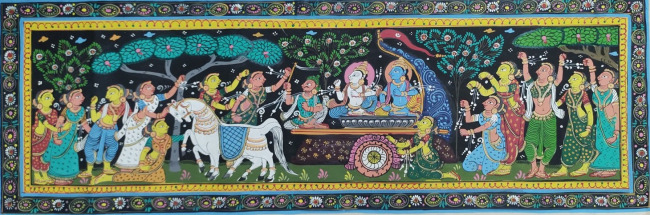 Handmade Multicolor Pattachitra Cloth Painting of Odisha