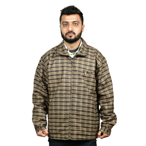 Handloom Woolen Checks Jacket
