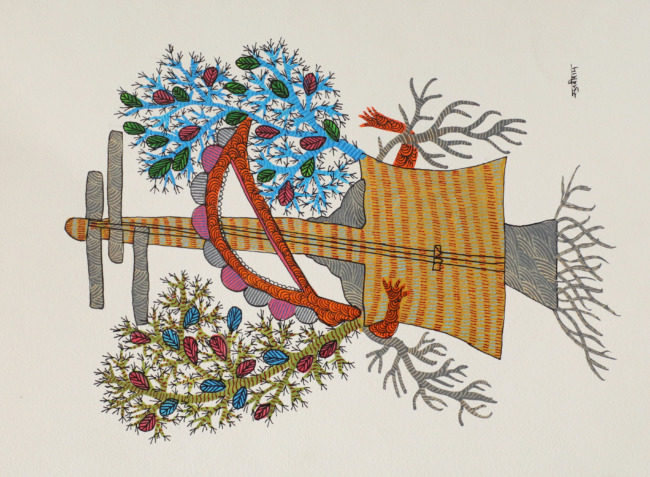 Tribes India Handmade Gond Paper Painting