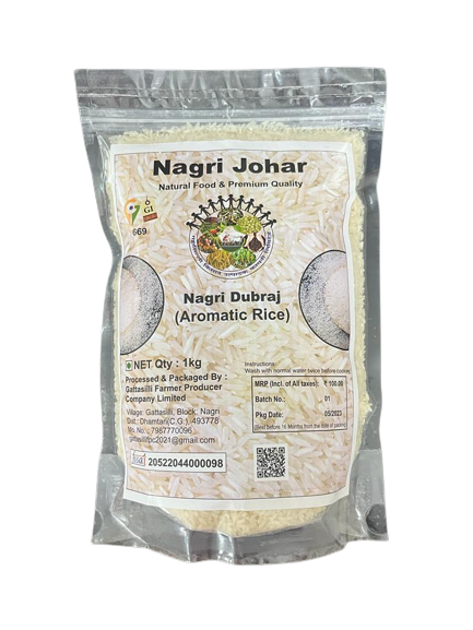Nagri Johar Dubraj Rice (1 Kg) GI TAG