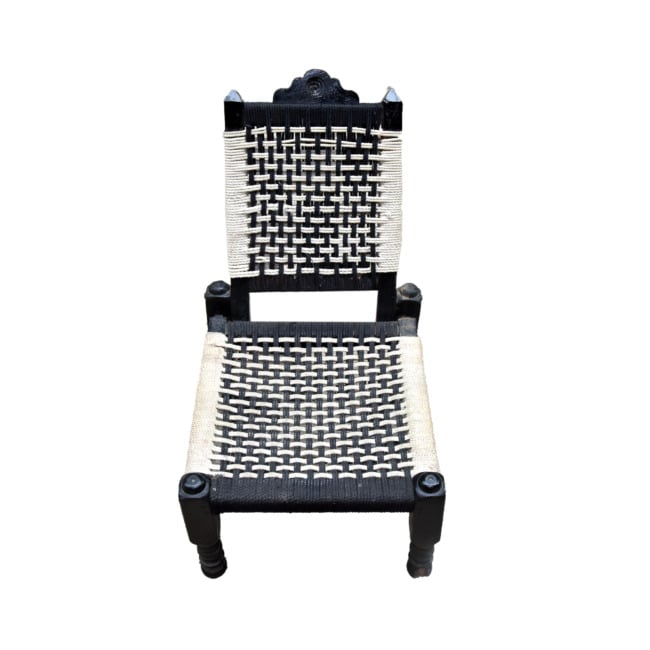 Tribes India Jute Folding Chair with Back : GJ (PVTG - Padhar)