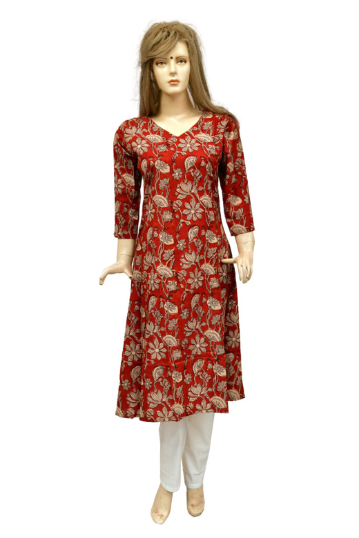 TRIBES INDIA PRINTED STRAIGHT A LINE KURTI TX