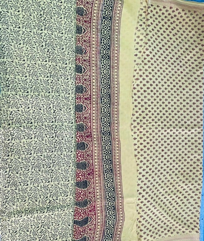 Handwoven Green Cotton Silk Mix Maheshwari Bagh Print Suit Material