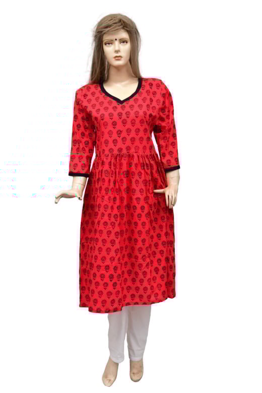 TRIBES INDIA PRINTED DESIGNER KURTI TX